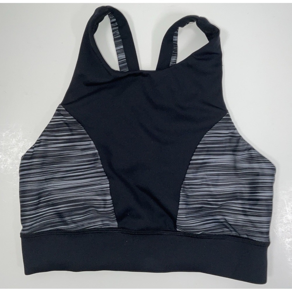 NWOT Women's TYR Amira High Neck Swim Top Sports Bra - Black - Small